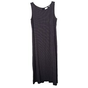 Vintage Villager Micro Gingham Black White Jumper Maxi‎ Dress Size 10 Modest